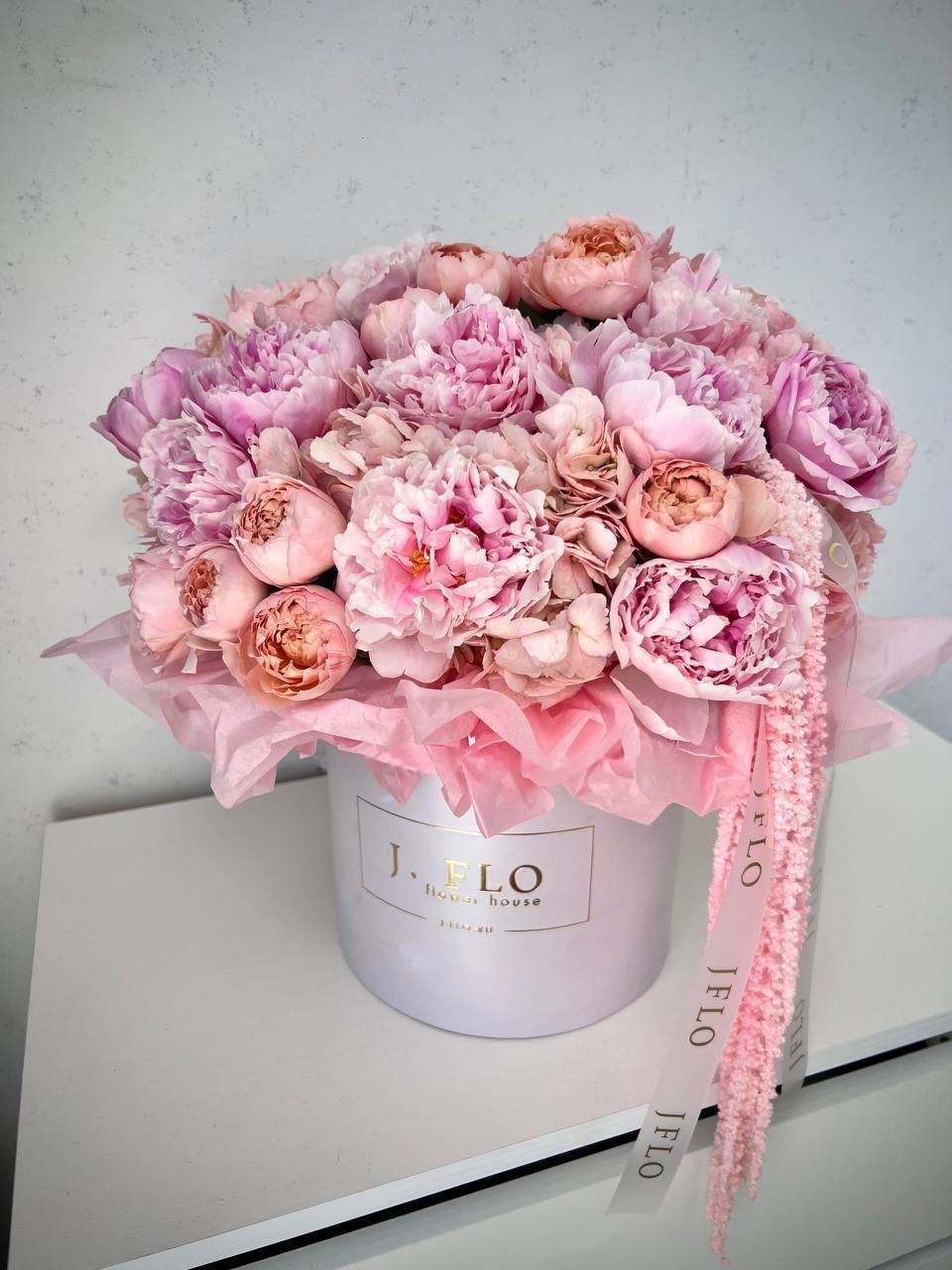 Boxes with Peonies