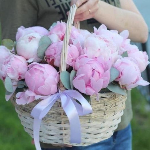 Baskets with Peonies