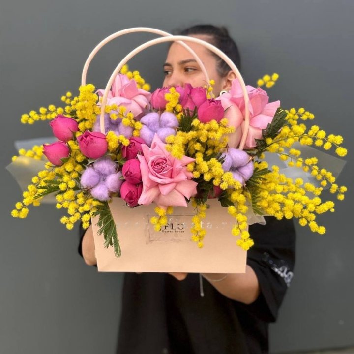 Mimosa and Roses Handbag 