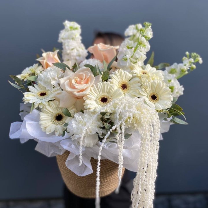 Flowers in Jute Planter 