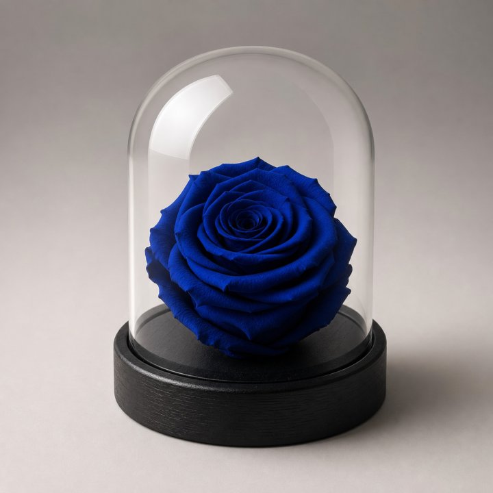 Forever Blue Rose in Glass Dome in Yerevan