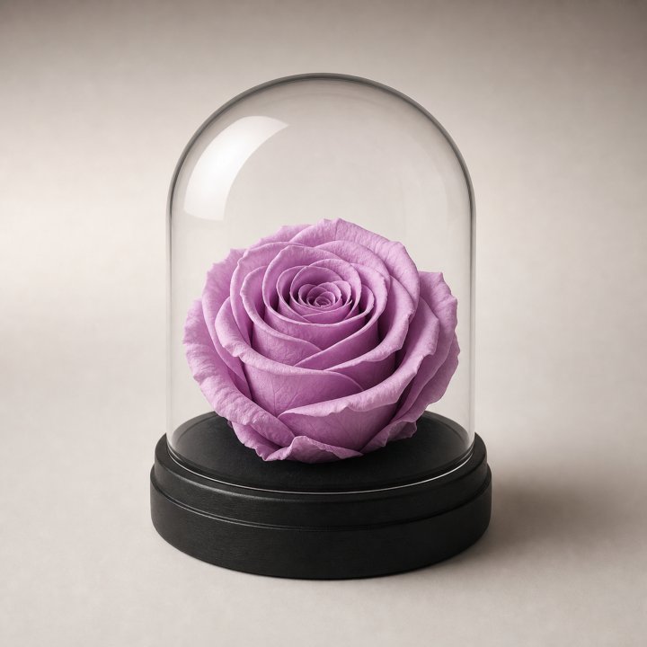 Forever Purple Rose in Glass Dome in Yerevan