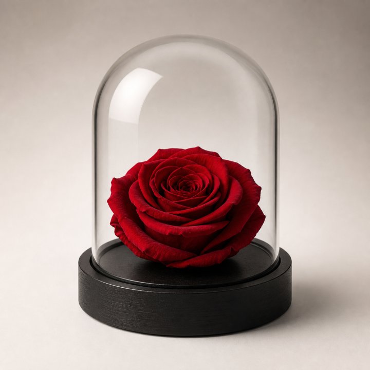 Forever Red Rose in Glass Dome in Yerevan