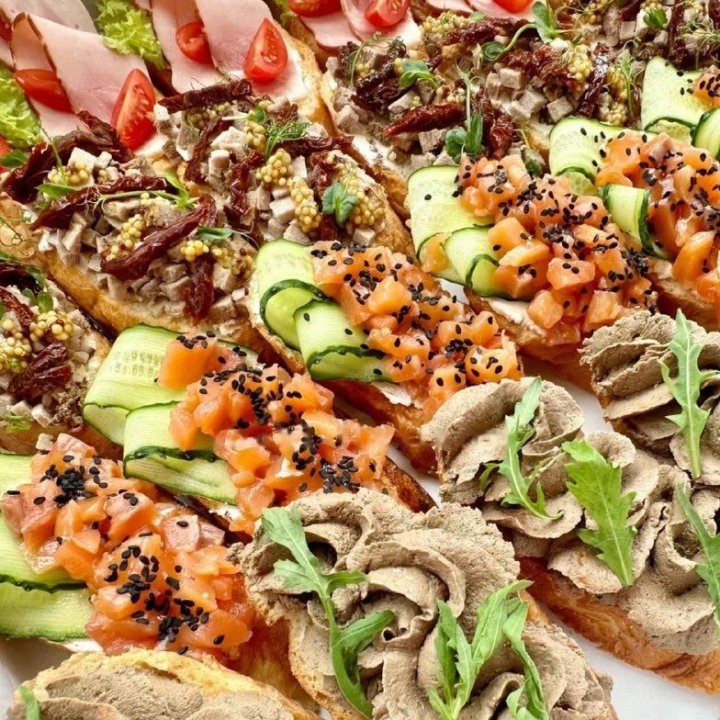 Брускетта "4 вкуса иксель" в Ереване