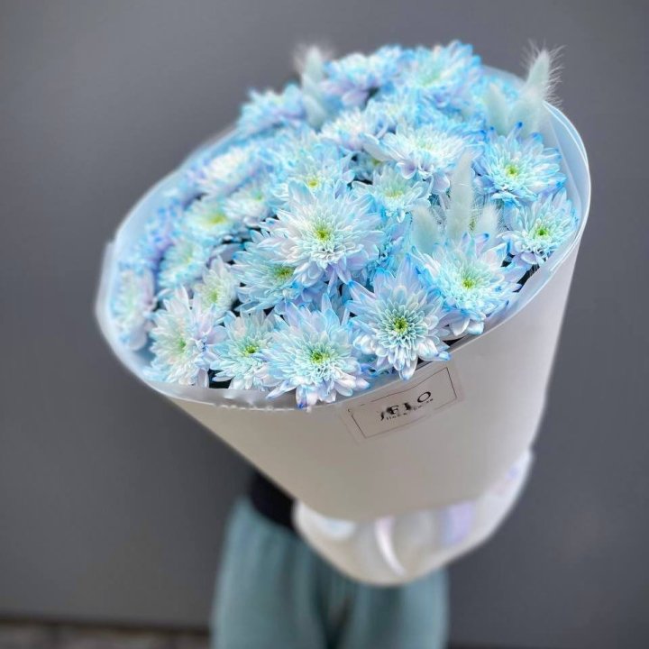 Light Blue Chrysanthemum Bouquet in Geneva