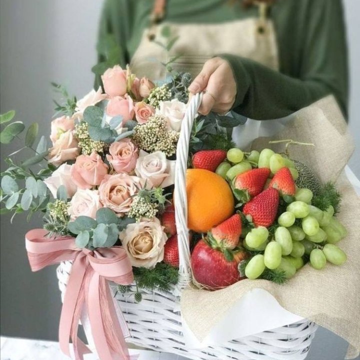 Fruit Basket with Flowers in Yerevan