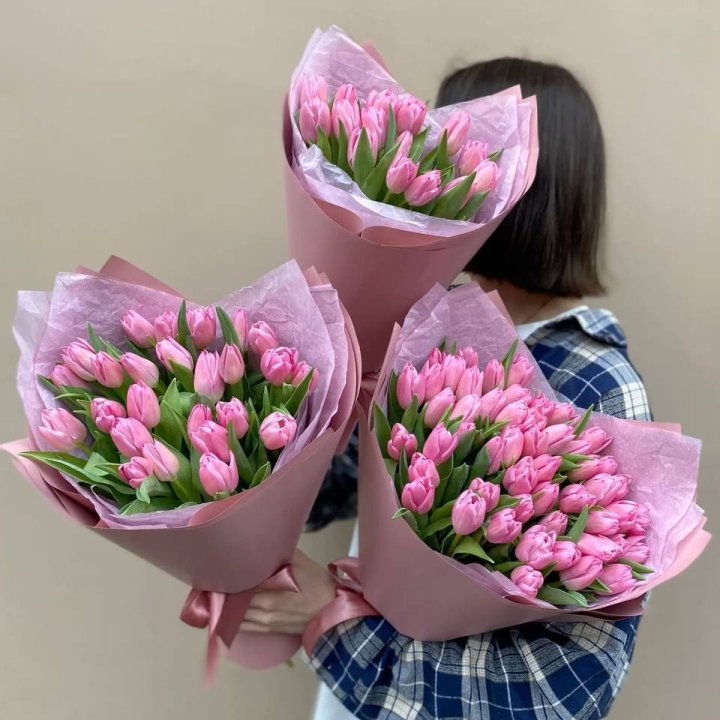Pink Tulips Bouquet in Nicosia