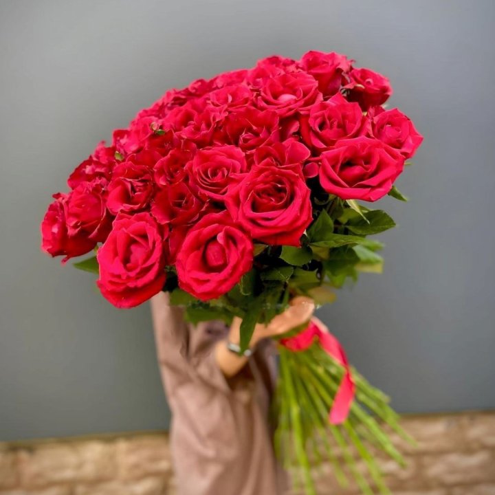 51 Tall Red Roses in Antwerp