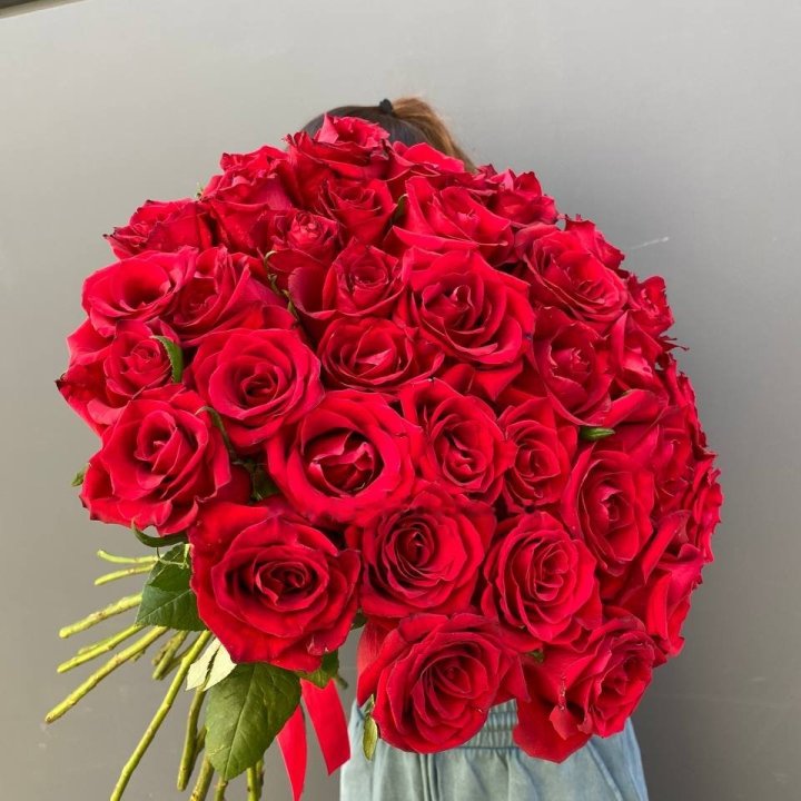 35 Red Roses with Ribbon in Dubai