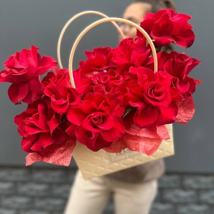French Roses in a Bag in Dubai