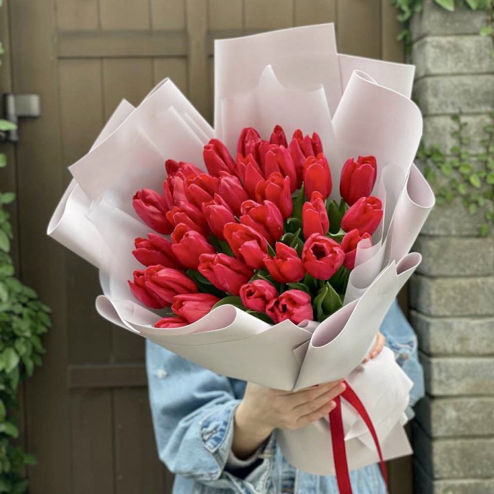 35 Red Tulips in Nicosia